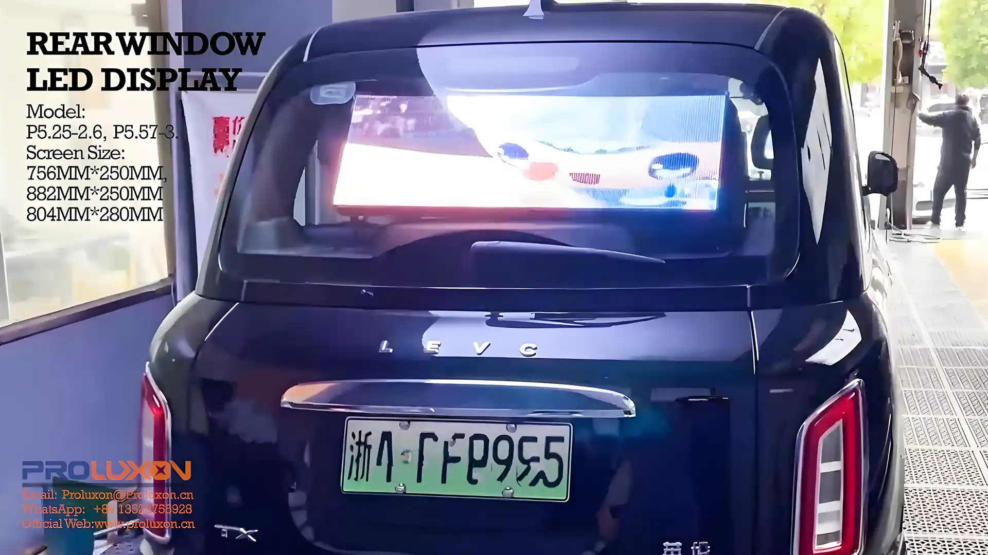 LED CAR REAR WINDOW TRANSPARENT BILLBOARDS