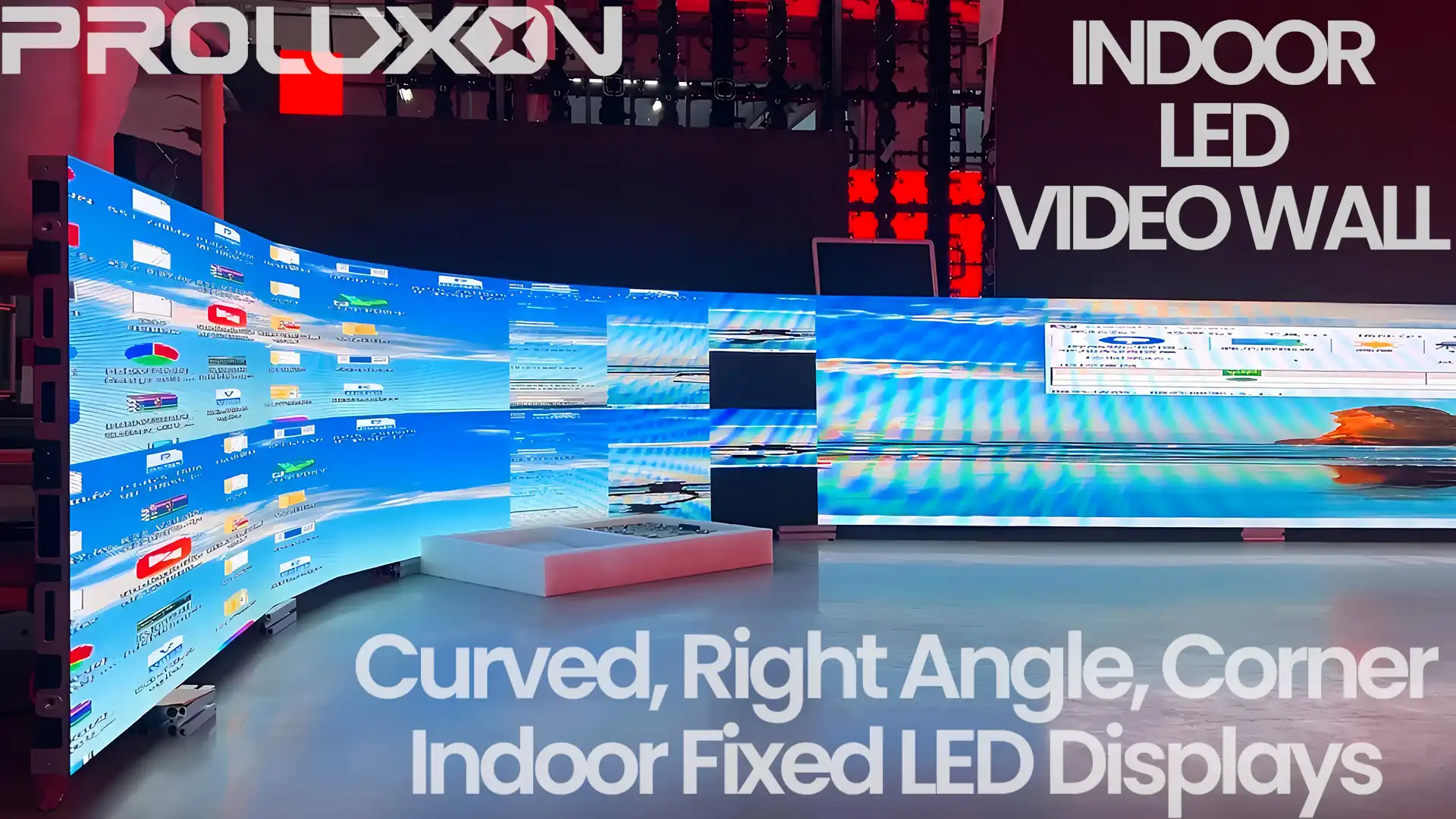 CURVED, RIGHT ANGLE, CORNER VIDEO WALLS