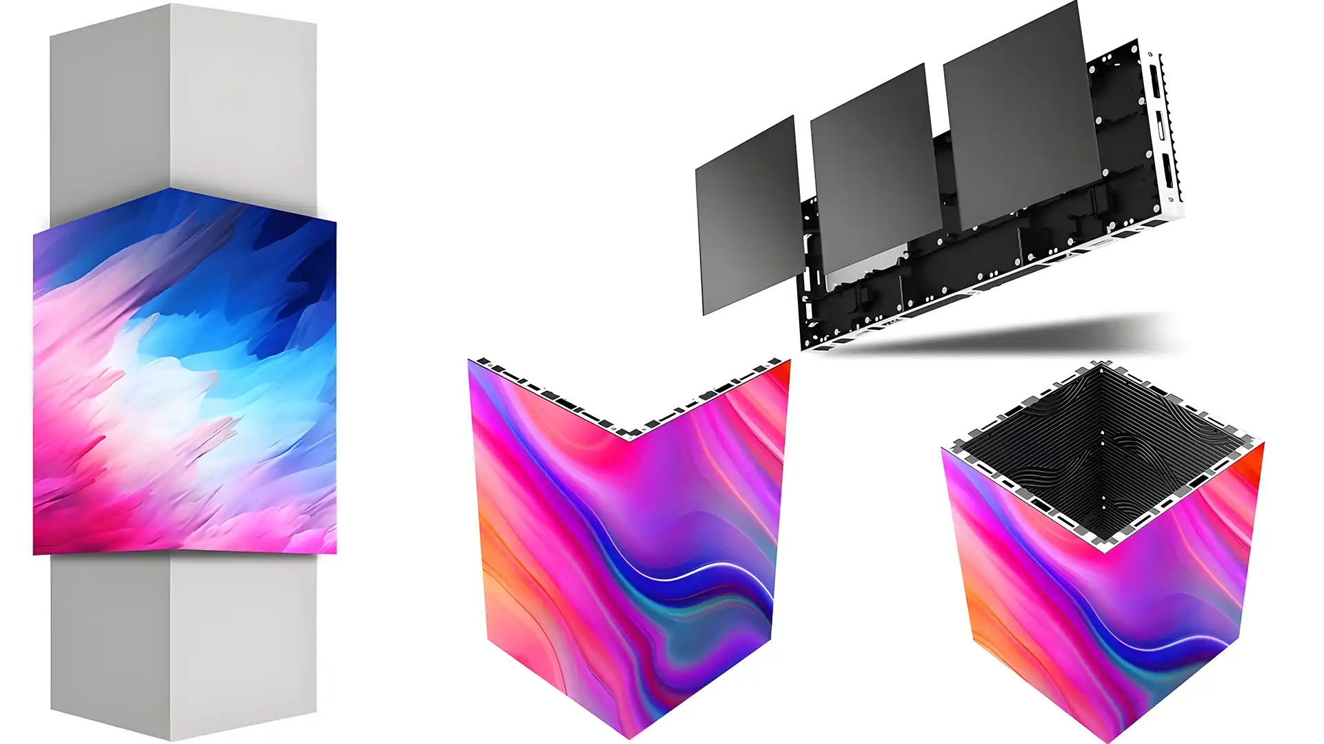 RIGHT ANGLE, ARC, CURVED INDOOR LED VIDEO WALLS