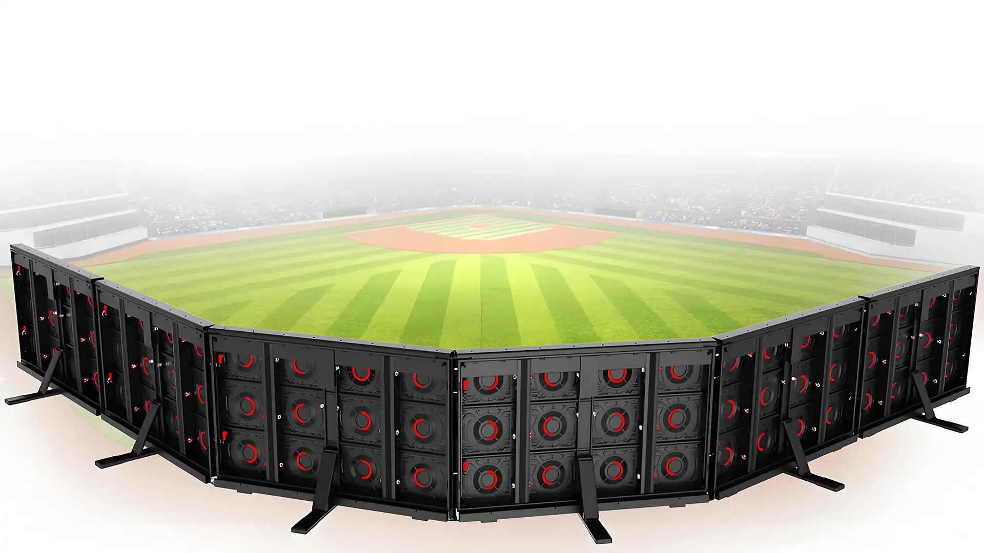 Curved Pedestrian Passage Stadium Screens