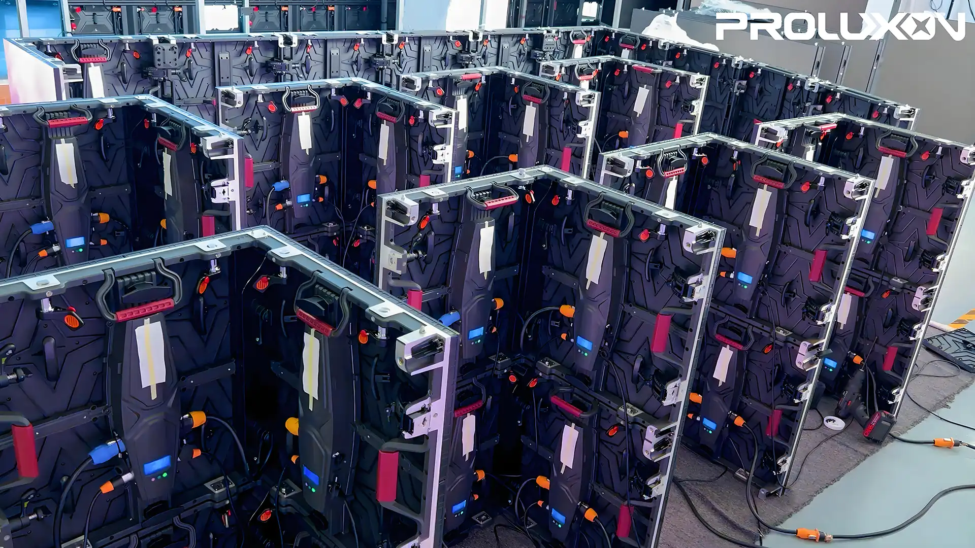 Right Angle Indoor Rental LED Screens