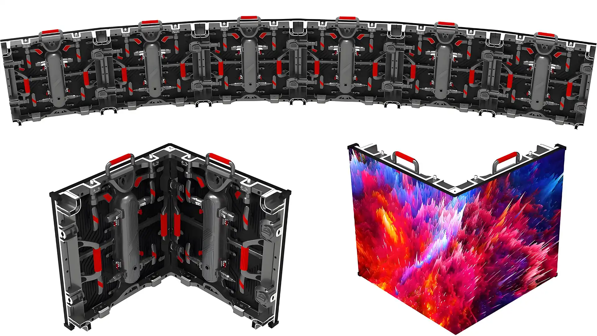 Right Angle Rental Indoor LED Display Video